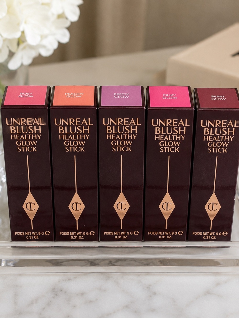 Charlotte Tilbury Unreal Blush Healthy Glow Stick BUNDLE 5 SHADES NIB $225